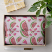 Rosa Grünes Aquarell Wassermelone Party Seidenpapier (Geschenk)