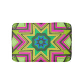 Rosa grünes Blau Abstrakt Badematte (Vorderseite)