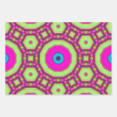 Rosa grünes Blau Abstrakt Geschenkpapier Set (Vorderseite 3)