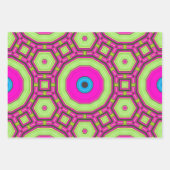 Rosa grünes Blau Abstrakt Geschenkpapier Set (Vorderseite)