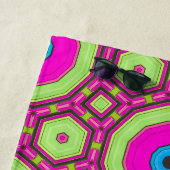 Rosa grünes Blau Abstrakt Strandtuch (Beispiel)