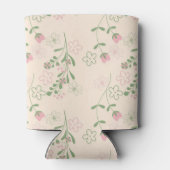 Rosa grünes Blumenwasser Botanisches Getränk Dosenkühler (Rückseite)