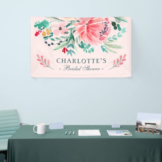 Rosa grünes Brautparty Banner (Messeveranstaltung)