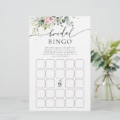 Rosa Grünes Brautparty Bingo (Stehend Vorderseite)