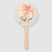 Rosa grünes Brautparty Fächer (Rückseite)