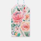 Rosa grünes Brautparty Geschenkanhänger (Rückseite)