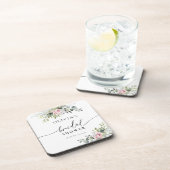 Rosa grünes Brautparty Getränk Getränkeuntersetzer (Rechte Seite)