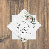 Rosa Grünes Brautparty Napkins Serviette