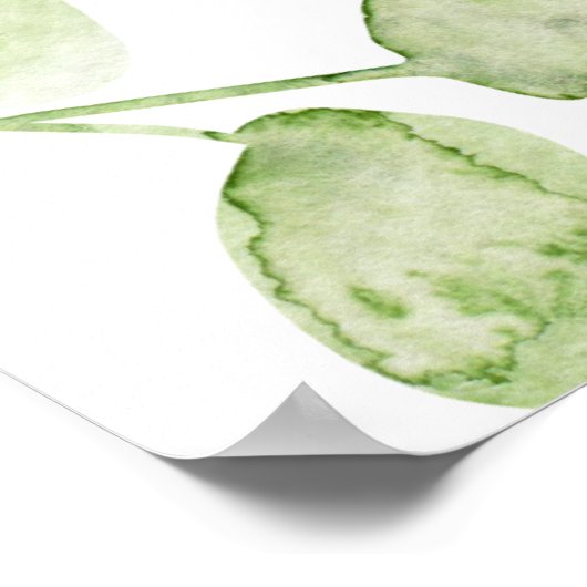 Rosa grünes Brautparty Poster (Ecke)