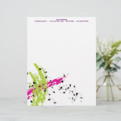 Rosa grünes briefkopf (Stehend Vorderseite)