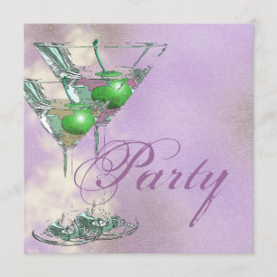 Rosa grünes elegantes 21. einladung