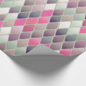rosa grünes Karo-Pastellpapier Geschenkpapier (Ecke)