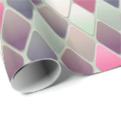 rosa grünes Karo-Pastellpapier Geschenkpapier (Rolleneckpunkt)