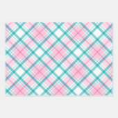 Rosa Grünes modernes Muster Geschenkpapier Set (Vorderseite 3)