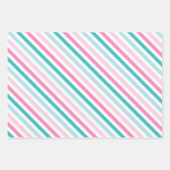 Rosa Grünes modernes Muster Geschenkpapier Set (Vorderseite)