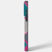 rosa grünes Quadrat Case-Mate iPhone Hülle (Rückseite / Links)