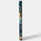 rosa grünes Quadrat Case-Mate iPhone Hülle (Rückseite / Links)