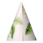 Rosa grünes tropisches Party Partyhütchen (Rückseite)