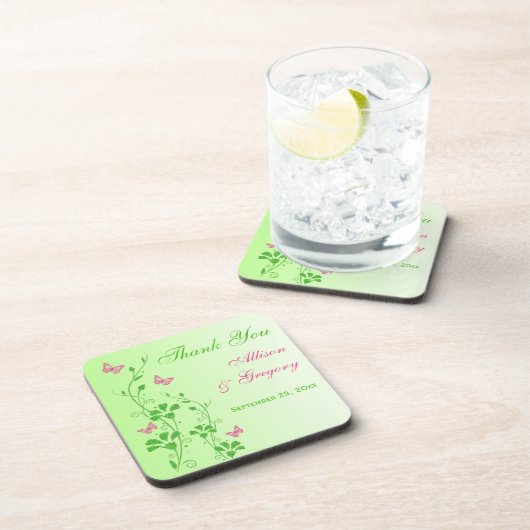 Rosa grünes Untersetzer für Hochzeiten (6) (Rechte Seite)
