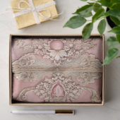 Rosa Grunge Antik-Rahmen Decoupage Seidenpapier (Geschenk)
