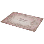 Rosa Grunge Antikrahmen Decoupage Schneidebrett (Ecke)