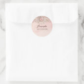 Rosa Grunge Antikrahmen Runder Aufkleber (Tasche)
