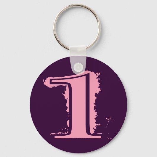 Rosa Grunge Art Nr. 1 Schlüsselanhänger (Vorderseite)