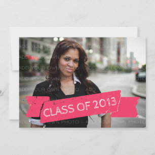 Rosa Grunge Banner 2013 Grad Einladung