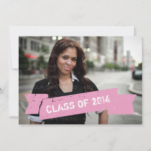 Rosa Grunge Banner Grad Einladung