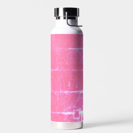 Rosa Grunge Brick Edelstahl Flasche (Links)