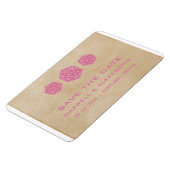 Rosa Grunge D20 Dice Gamer Speichern Sie das Date Magnet (Linke Seite)