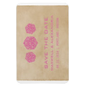 Rosa Grunge D20 Dice Gamer Speichern Sie das Date Magnet (Vertikal)