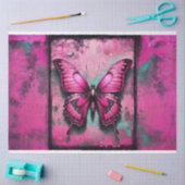 Rosa Grunge Gothic Butterfly Dekoupage Paper Seidenpapier (Basteln)
