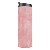 Rosa Grunge-Harlekin-Muster Thermosbecher (Nach rechts gedreht)