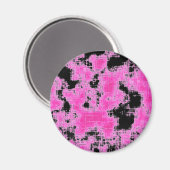 Rosa Grunge Magnet (Vorderseite/Rückseite)