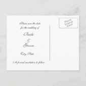 Rosa Grunge Save the Date Postkarte (Rückseite)