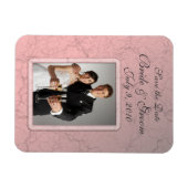 Rosa Grunge Save the Date Premium Magnet (Horizontal)