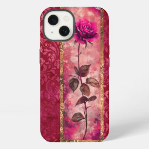 Rosa Grunge-Stil-Rose iPhone 13 Hülle