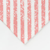 Rosa Grunge Streifenmuster Fleecedecke (Ecke)