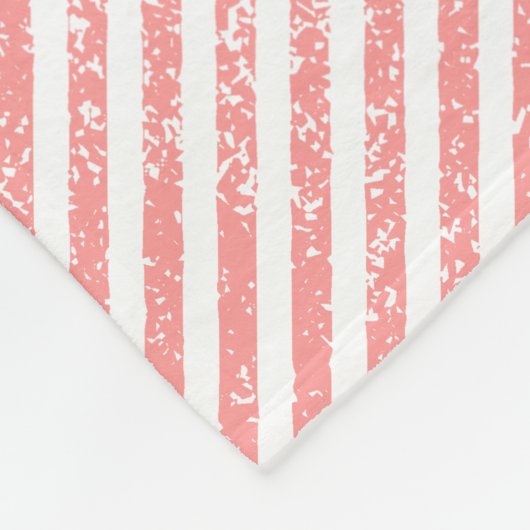 Rosa Grunge Streifenmuster Fleecedecke (Ecke)