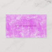 Rosa Grunge Visitenkarte (Rückseite)