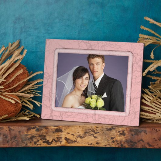 Rosa Grunge Wedque Plaque Fotoplatte (Seite)