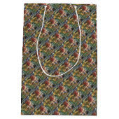 Rosa Grüngelber Hirsch Mittlere Geschenktüte (Rückseite)