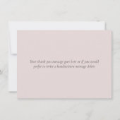 Rosa Grünpflanzen Wasserfarben Blätter Dankeskarte (Rückseite)