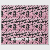 Rosa Grusel-Geister-Bash-Muster-Kunst Geschenkpapier (Flach)