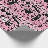 Rosa Grusel-Geister-Bash-Muster-Kunst Geschenkpapier (Ecke)