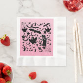 Rosa gruseliges Geisterwald-Design Serviette (Beispiel)