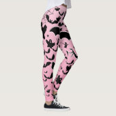 Rosa Gruselwald-Musterkunst mit Geistern Leggings (Rechts)