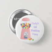 Rosa Gumball-Maschine Button (Vorne & Hinten)