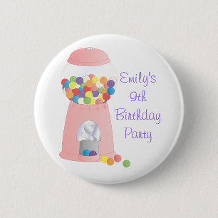 Rosa Gumball Maschine Button